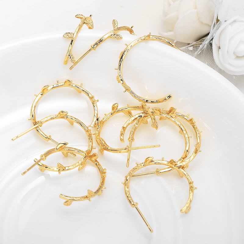 6PCS 18K Gold Color Brass with - Jewelry Making Articles reseña y precio