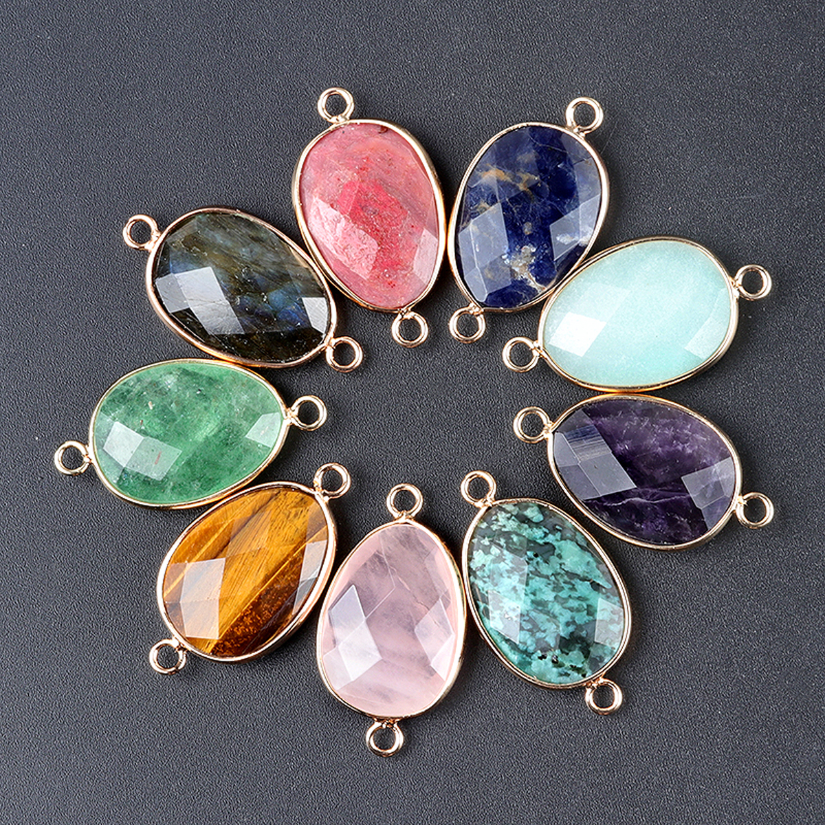 10pcs Natural Stone Pendant Co - Jewelry Making Stones reseña y precio
