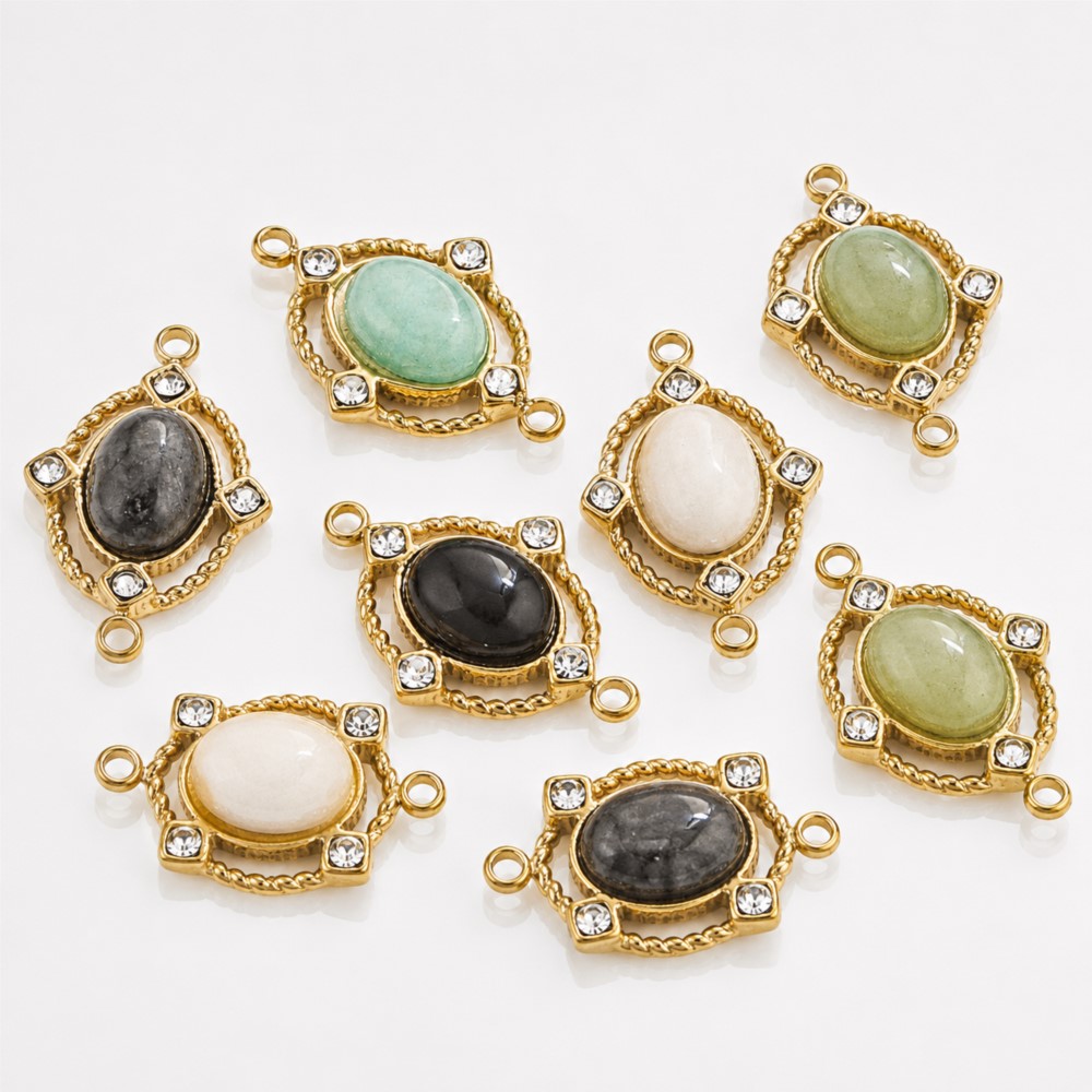 1Piece  Vintage Enamel Natural - Jewelry Making Stones reseña y precio