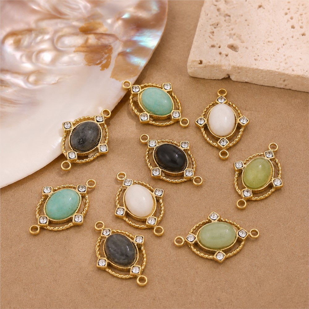 1Piece  Vintage Enamel Natural - Jewelry Making Stones reseña y precio