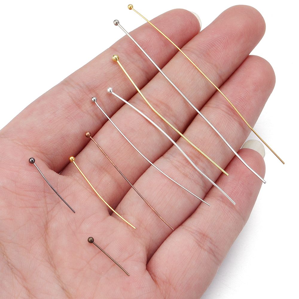100/200pcs Copper Ball Head Pi - Jewelry Making Articles reseña y precio