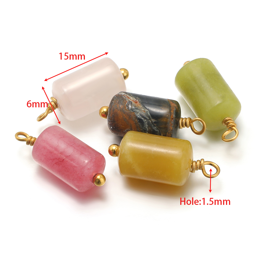 10pcs Stainless Steel Natural  - Jewelry Making Stones reseña y precio