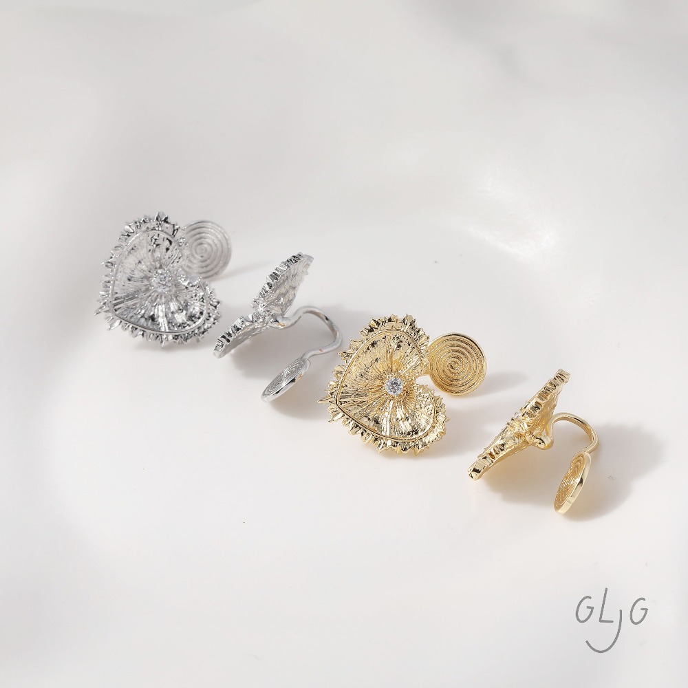 4PCS Heart Charms Stud Earring - Jewelry Making Articles reseña y precio