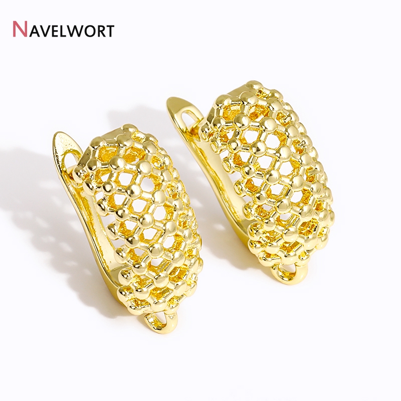 18K Gold Plated Brass  Hollow  - Jewelry Making Articles reseña y precio
