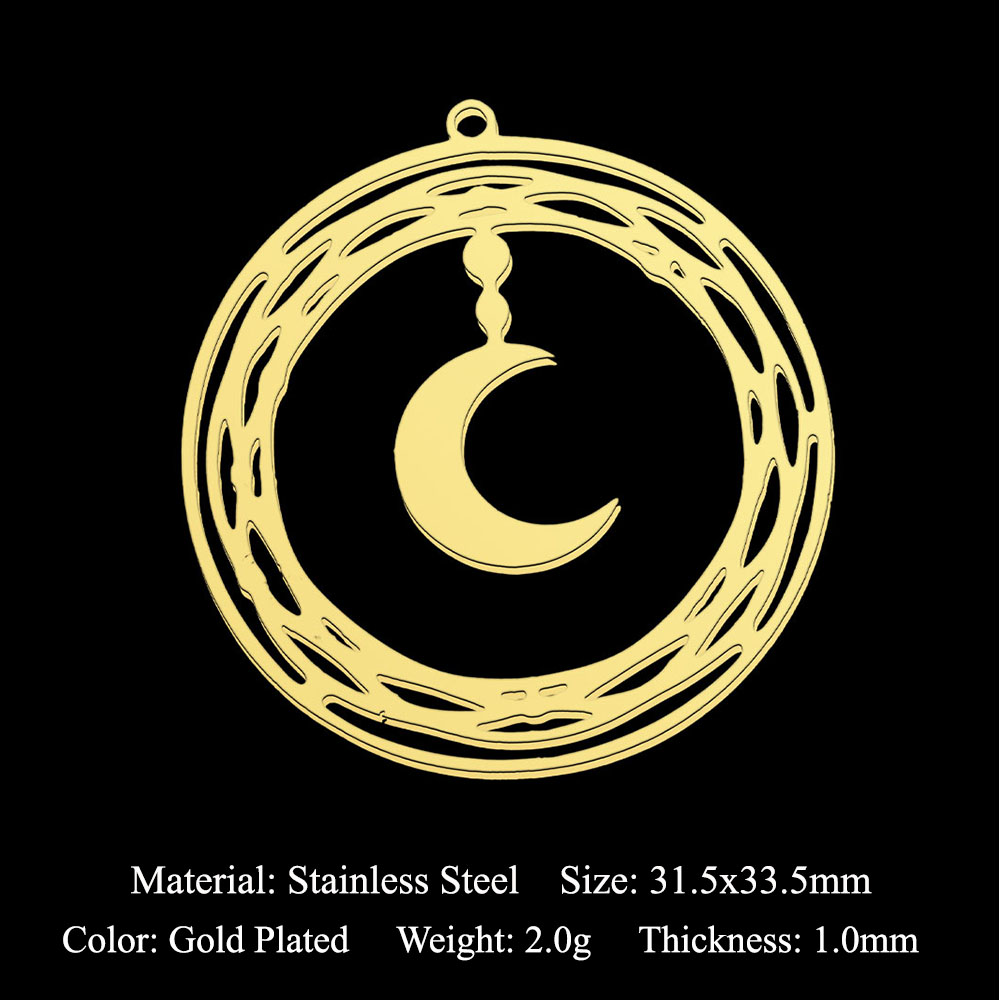 5pcs/Lot Stainless Steel Moon  - Jewelry Making In La reseña y precio