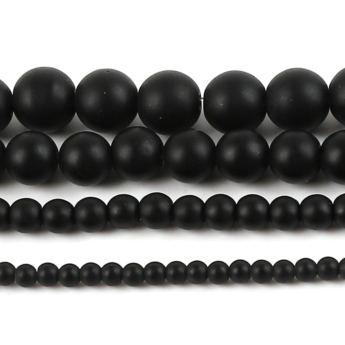 Black Frosted Matte Glass Bead - Jewelry Making Stones reseña y precio