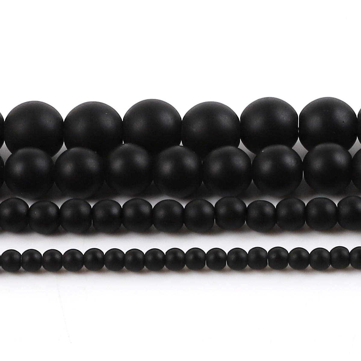 Black Frosted Matte Glass Bead - Jewelry Making Stones reseña y precio