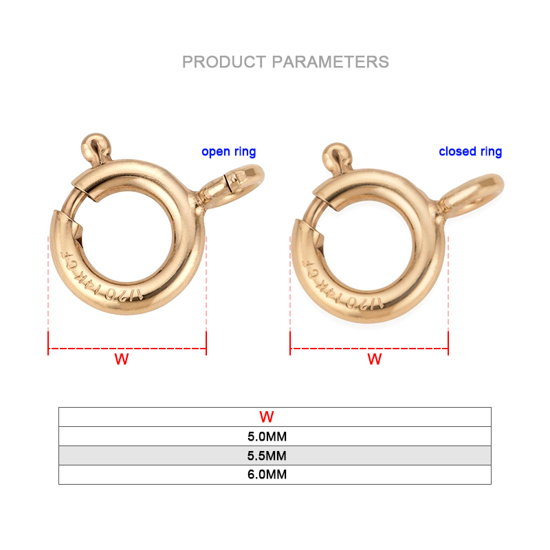 14K Gold Filled Spring Ring Cl - Jewelry Making Articles reseña y precio